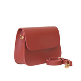 Cross Maroon Faux Leather Crossbody Bag